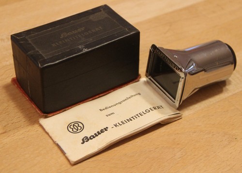 Kleintitelgerät von bauer - von,